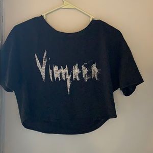 Black crop shirt